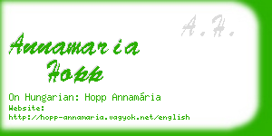 annamaria hopp business card